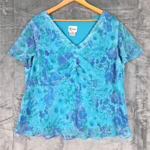 Womens Top 20W Vintage Babydoll‎ Y2K Fairy Romantic Floral Feminine Dainty Artsy